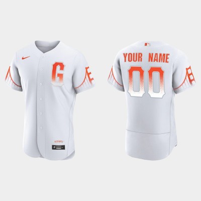 San Francisco Giants Custom Men's 2021 City Connect Authentic White Jersey